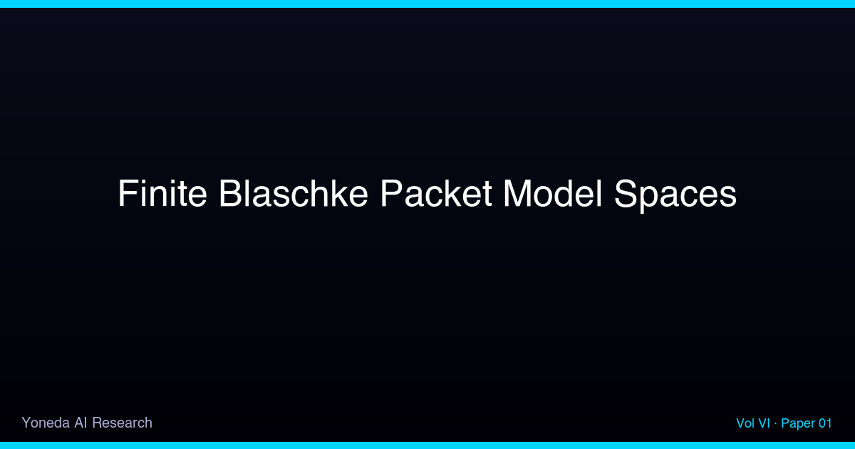 Cover for Finite Blaschke Packet Model Spaces