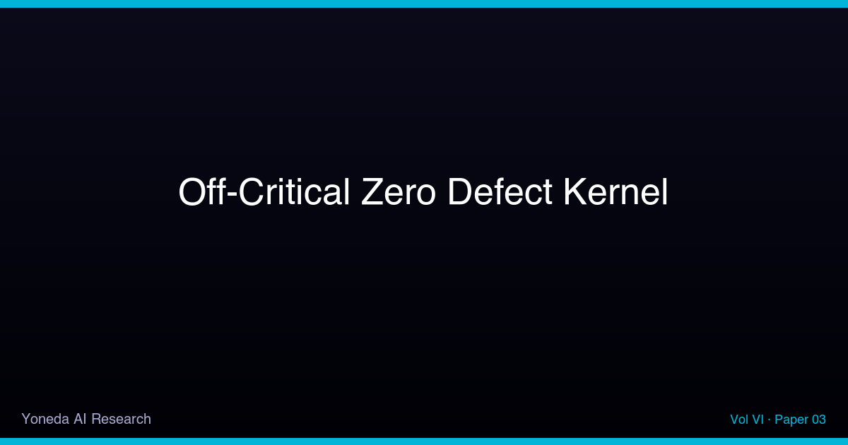 Cover for Off-Critical Zero Defect Kernel (Target 1)